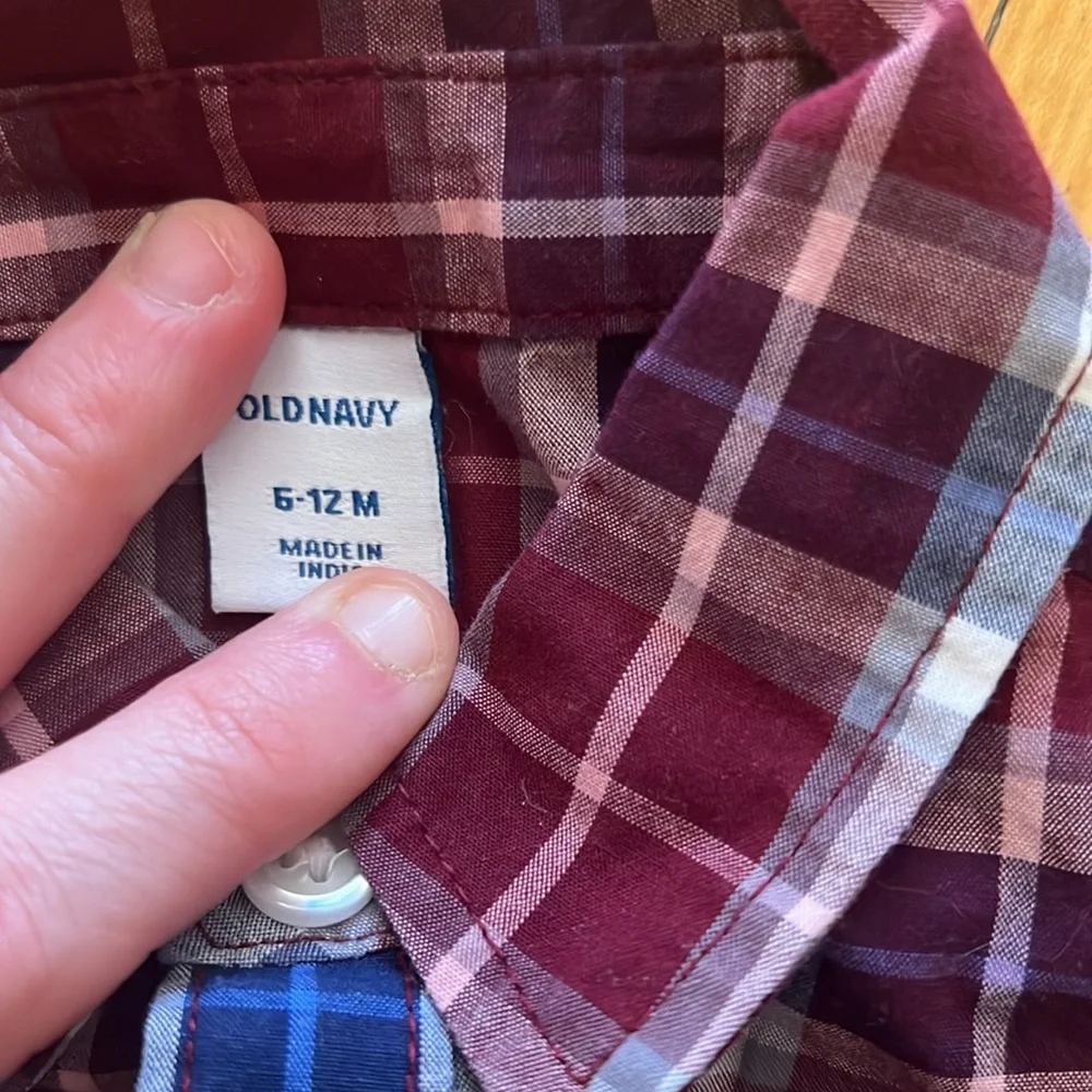 Set of 3 baby gap/old navy collared shirts - 6-12 months